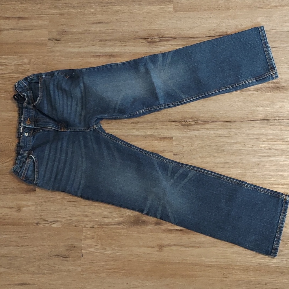 Cat & Jack Relaxed Fit Dark Blue Jeans Bootcut Stretched